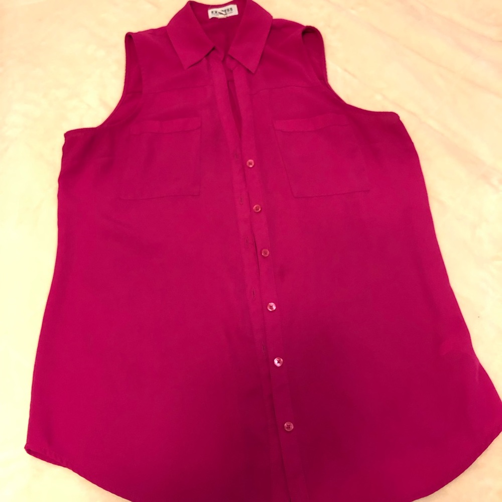 Hot pink, sleeveless, portofino blouse💕